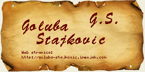 Goluba Stajković vizit kartica